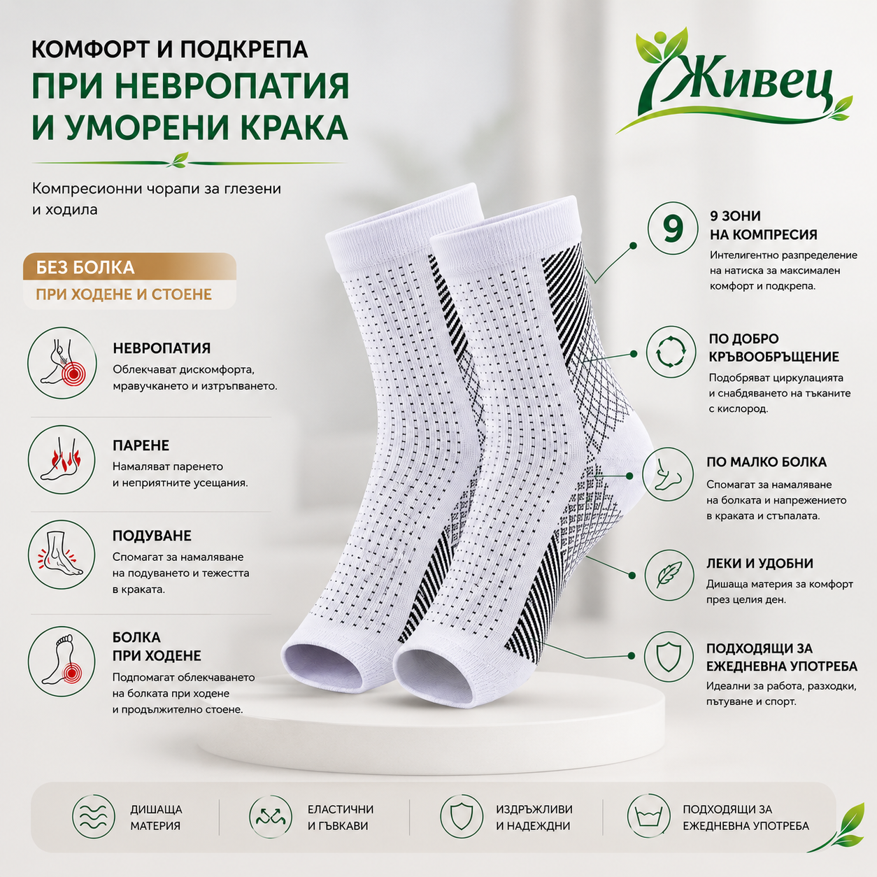 Чорапи за НЕВРОПАТИЯ