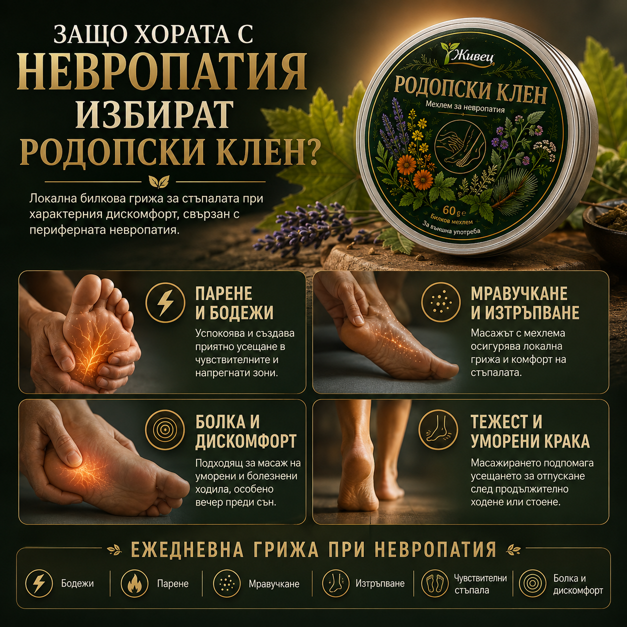 Мехлем Родопски Клен - Невропатия